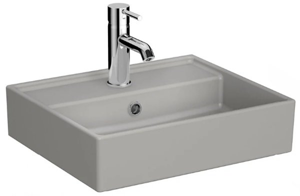 VitrA 7400B076-0001 ArchiPlan Tezgah Üstü Lavabo 45cm,Mat Taş Gri.